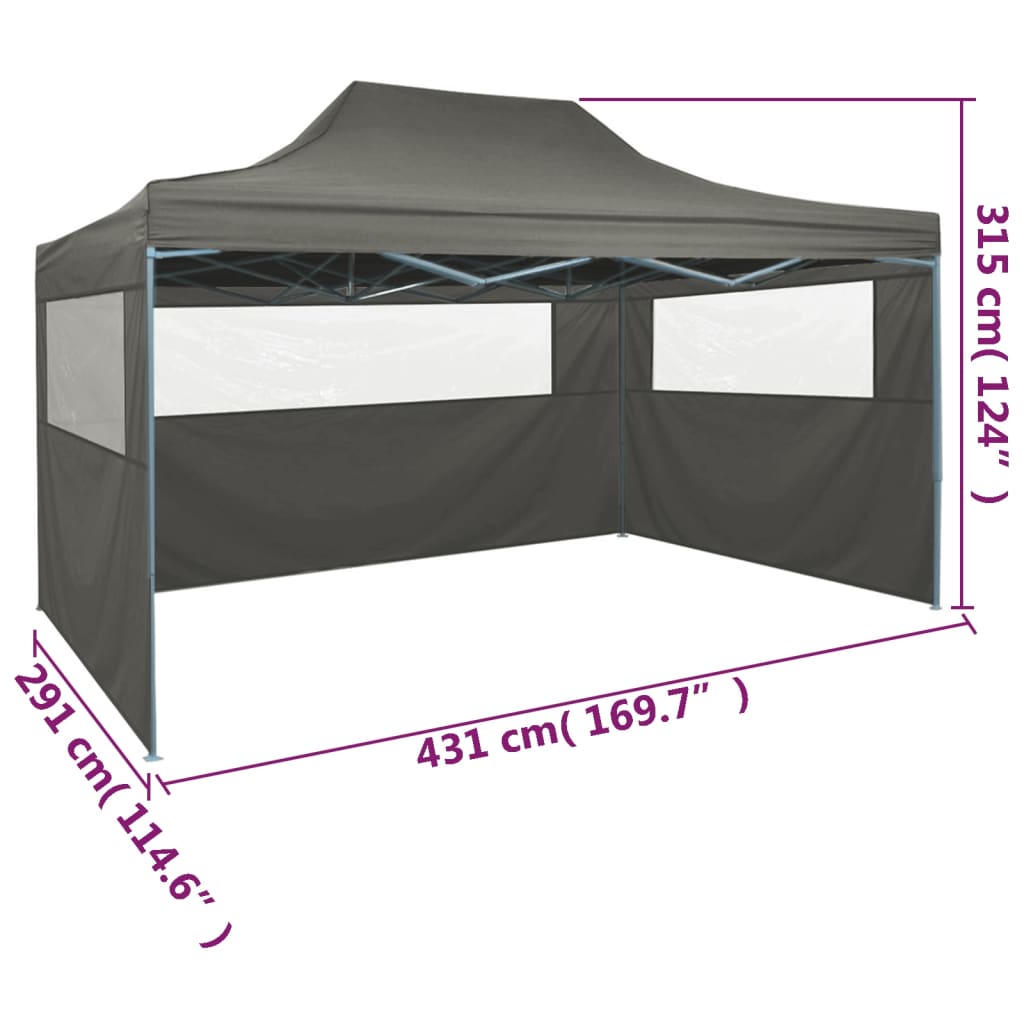 Faltzelt Mit 3 Wänden 3X4,5 M