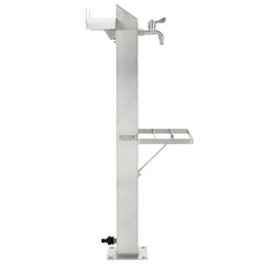Garten-Wassersäule Edelstahl Quadratisch 95 Cm