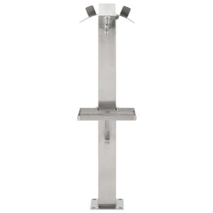 Garten-Wassersäule Edelstahl Quadratisch 95 Cm