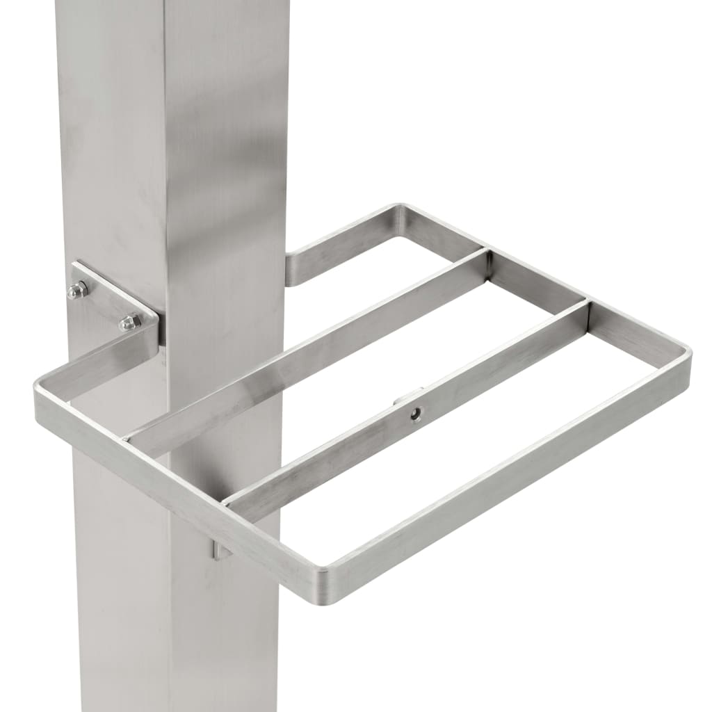 Garten-Wassersäule Edelstahl Quadratisch 95 Cm