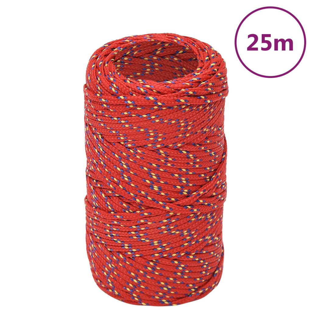 Bootsseil Polypropylen Rot