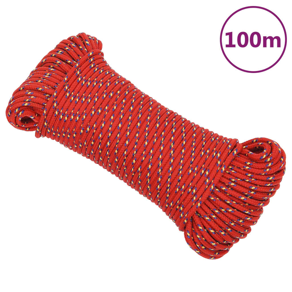 Bootsseil Polypropylen Rot