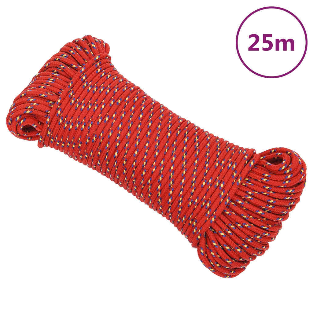 Bootsseil Polypropylen Rot
