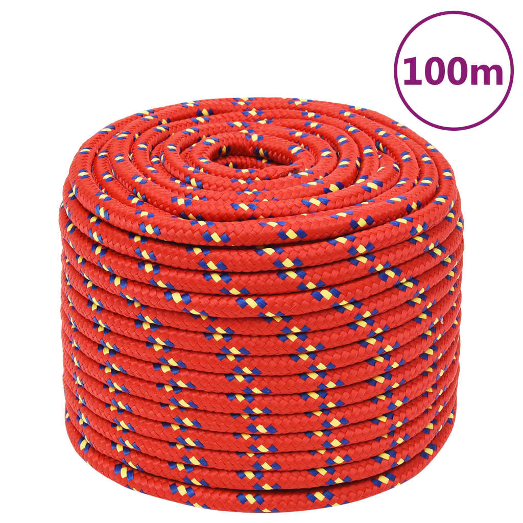 Bootsseil Polypropylen Rot