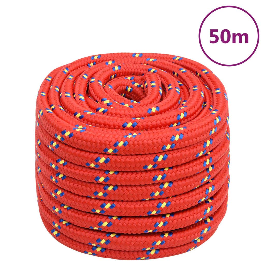Bootsseil Polypropylen Rot