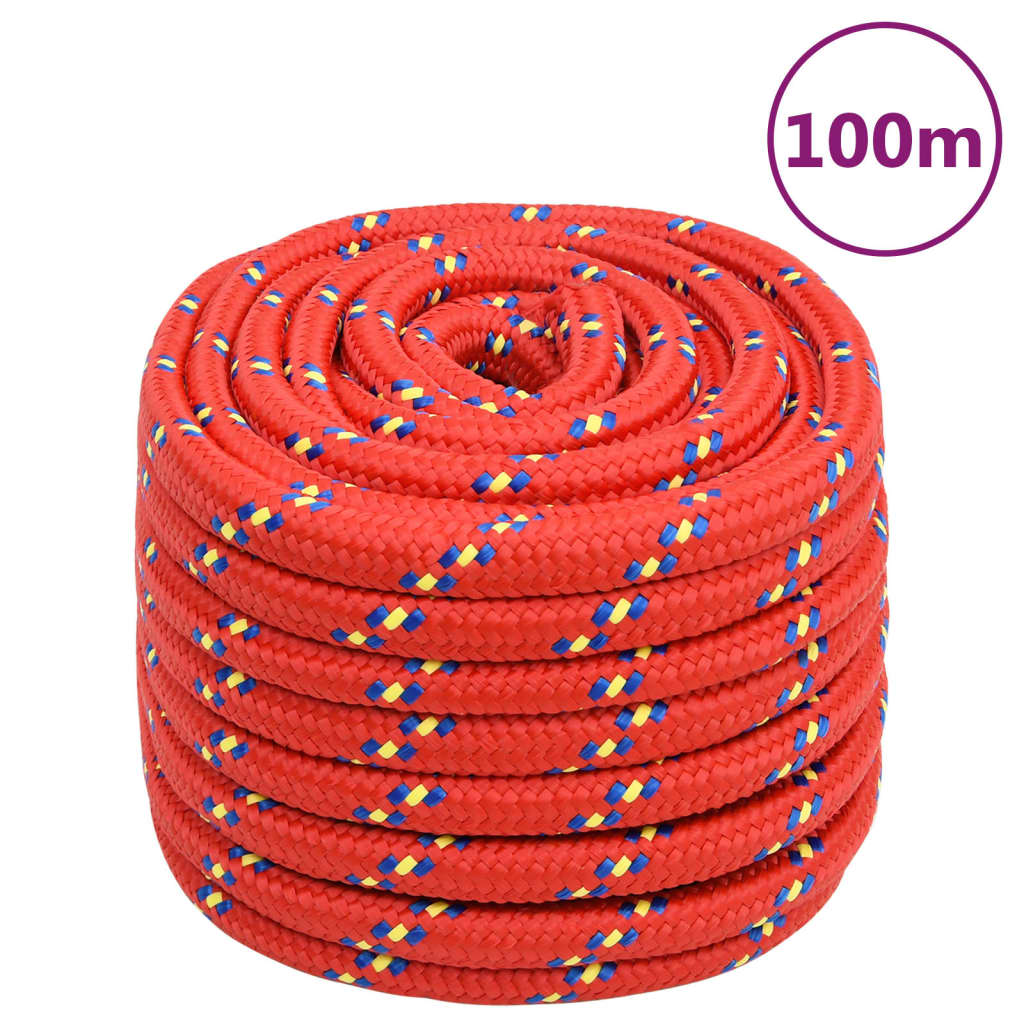 Bootsseil Polypropylen Rot